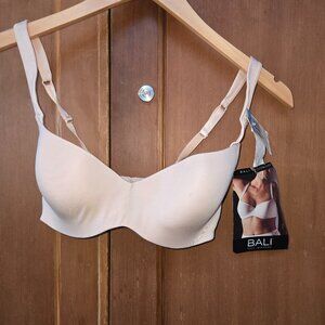 Bali Bra 36B Full Support Hidden Underwire Beige Style 3710